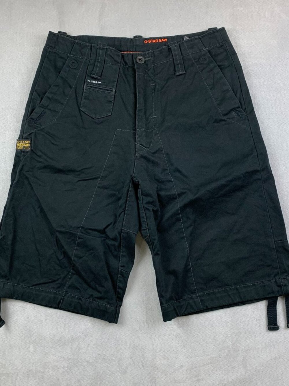 G Star Raw Mens Shorts 30 Black NS Work Loose 1/2 Baggy Long 12" Streetwear